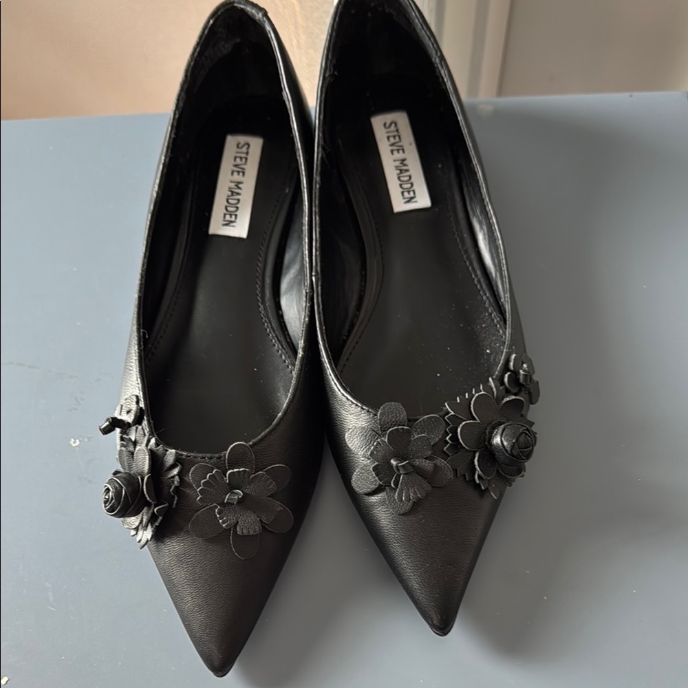 Steve Madden Black Heels with Pointed Toe